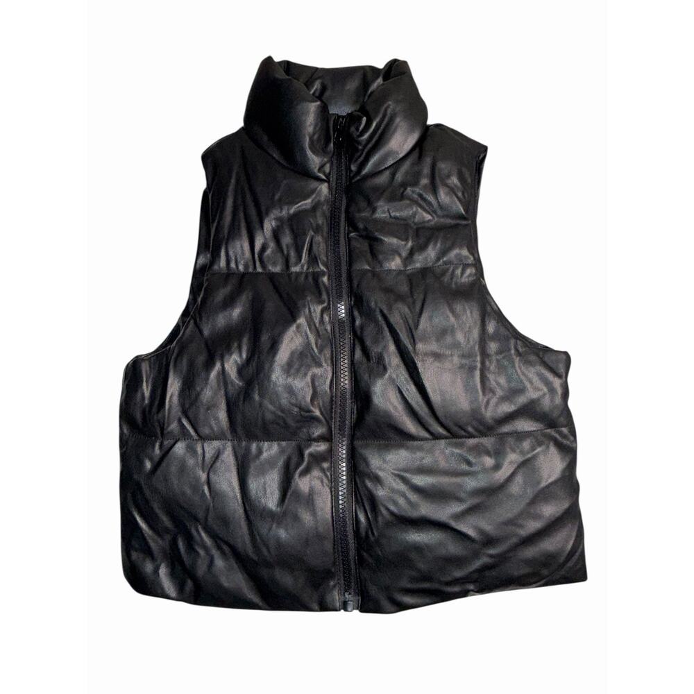 Ci‎ Sono Kids Black Puffer Vest XL Full Zip Sleeveless Jacket